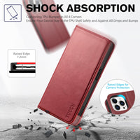 TUCCH Wallet Case for iPhone 15 Pro 6.1", PU Leather Folio with RFID Blocking [3 Card Slot], Kickstand Book Design [Shockproof TPU Interior Case] Compatible with iPhone 15 Pro 5G 2023, Dark Blue - 7DAY'S