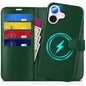 TUCCH Wallet Case for iPhone 16 Pro, [Removable] 2 in 1 [Wireless Charging] RFID Blocking [4 Card Holders] PU Leather Cover, Magnetic Detachable Folding Stand Folio Case for iPhone 16 Pro, Light Brown - 7DAY'S