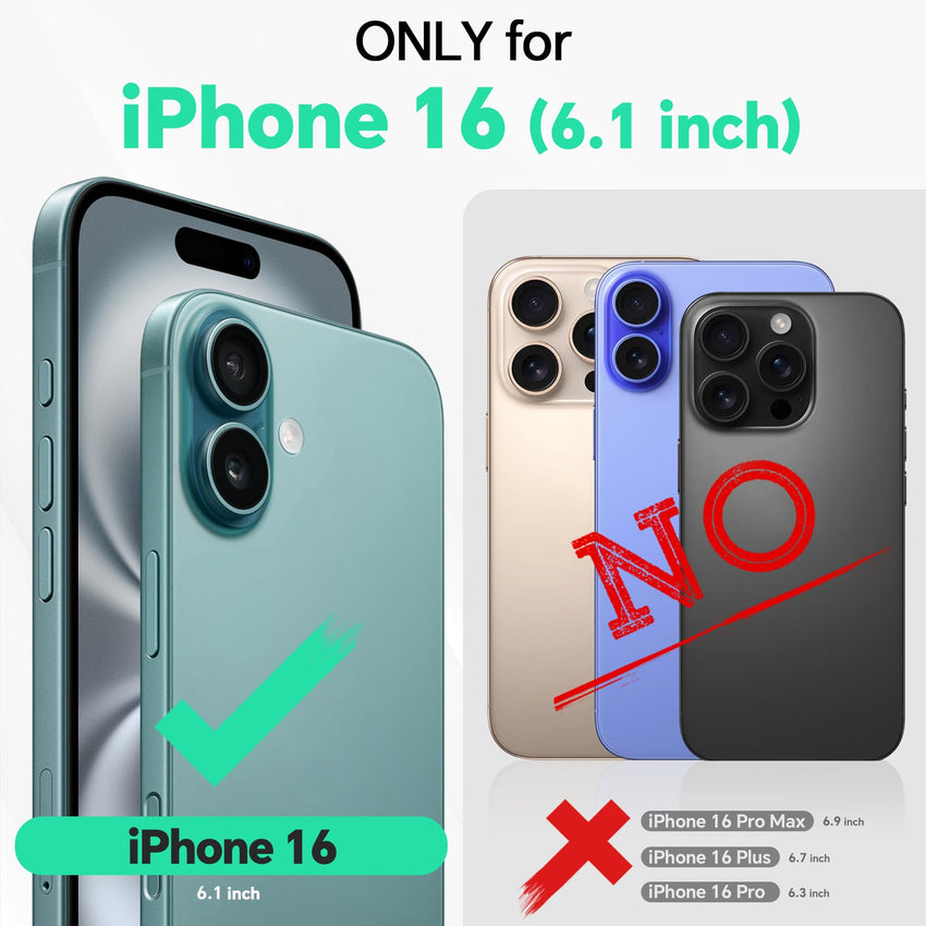 TUCCH Wallet Case for iPhone 16 Pro, [Removable] 2 in 1 [Wireless Charging] RFID Blocking [4 Card Holders] PU Leather Cover, Magnetic Detachable Folding Stand Folio Case for iPhone 16 Pro, Light Brown - 7DAY'S