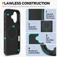 TUCCH Wallet Case for iPhone 16 Pro, [Removable] 2 in 1 [Wireless Charging] RFID Blocking [4 Card Holders] PU Leather Cover, Magnetic Detachable Folding Stand Folio Case for iPhone 16 Pro, Light Brown - 7DAY'S