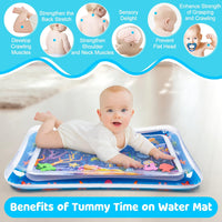 Tummy Time Water Mat丨Inflatable Tummy Time Water Play Mat for Babies, Infants and Toddlers 3 to 12 Months Promote Development Toys Baby Gifts - 7DAY'S