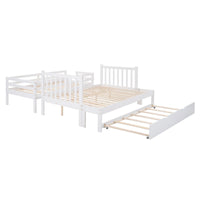 Twin over Twin/Full Bunk Bed with Twin Size Trundle - 7DAY'S