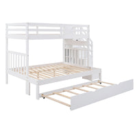 Twin over Twin/Full Bunk Bed with Twin Size Trundle - 7DAY'S