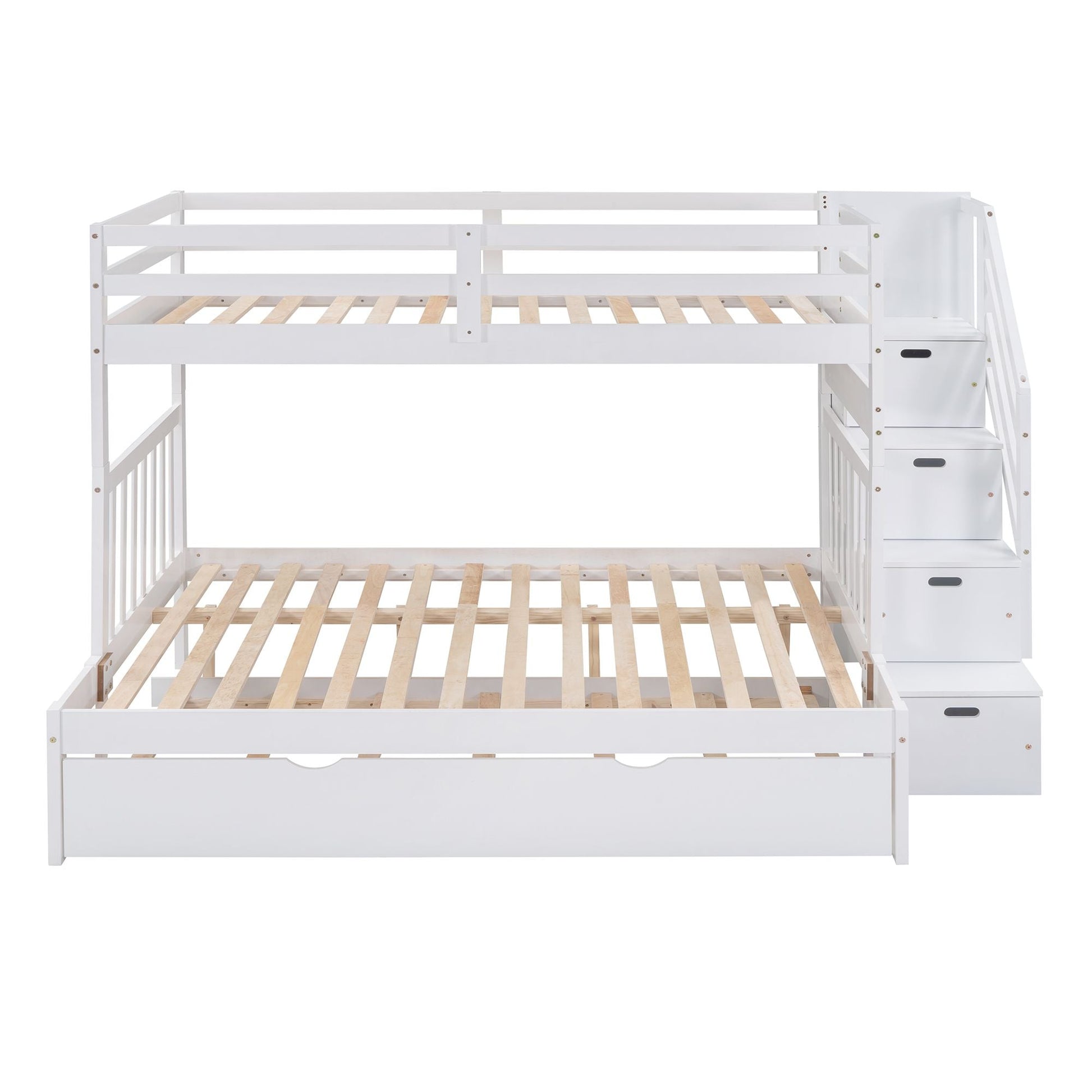Twin over Twin/Full Bunk Bed with Twin Size Trundle - 7DAY'S