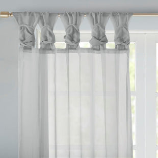 Twist Tab Voile Sheer Window Pair - 7DAY'S