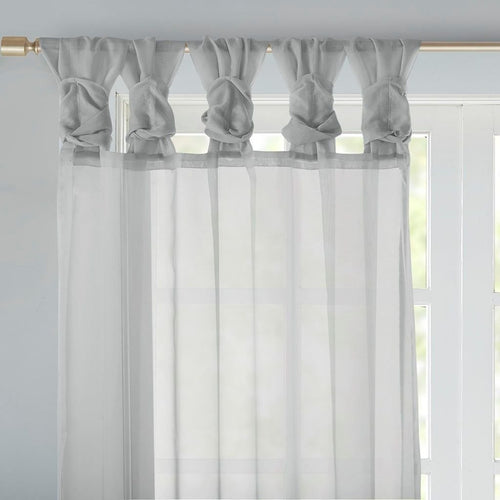 Twist Tab Voile Sheer Window Pair - 7DAY'S