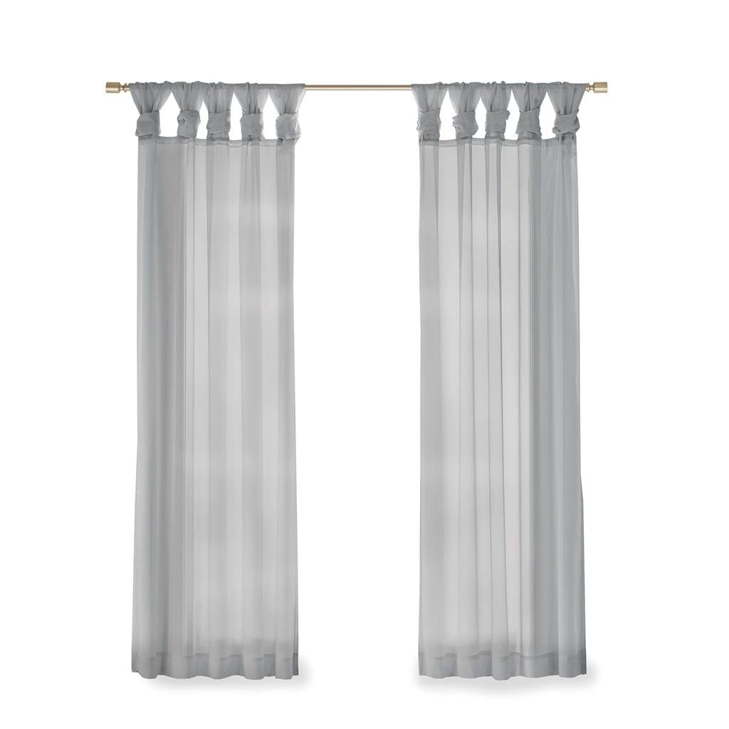 Twist Tab Voile Sheer Window Pair - 7DAY'S