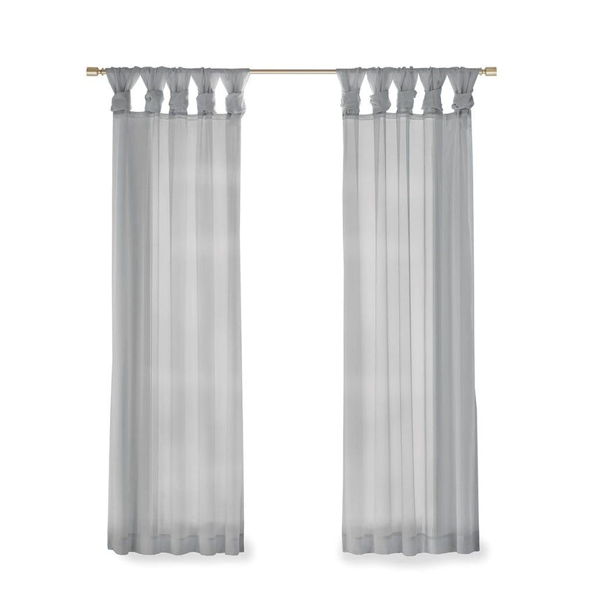Twist Tab Voile Sheer Window Pair - 7DAY'S