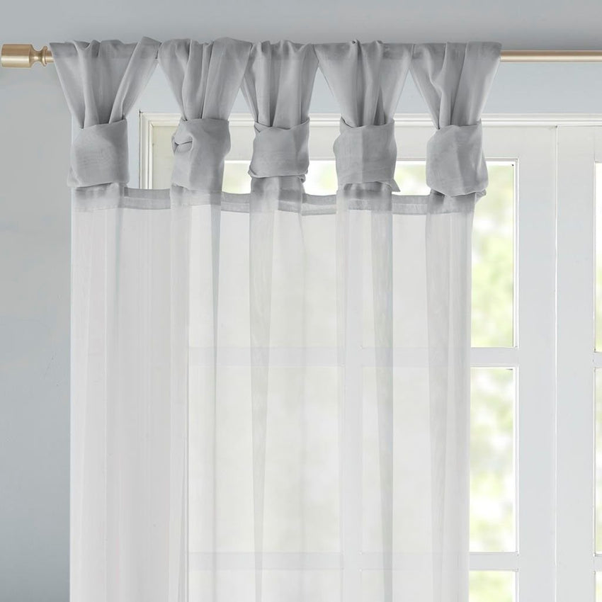 Twist Tab Voile Sheer Window Pair - 7DAY'S