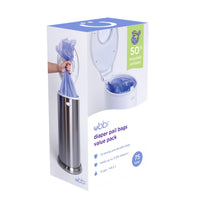 Ubbi Diaper Pail Plastic Bags, Disposable Baby Waste Bags, 3 Pack, 75 Count, 13 - Gallon Bags - 7DAY'S