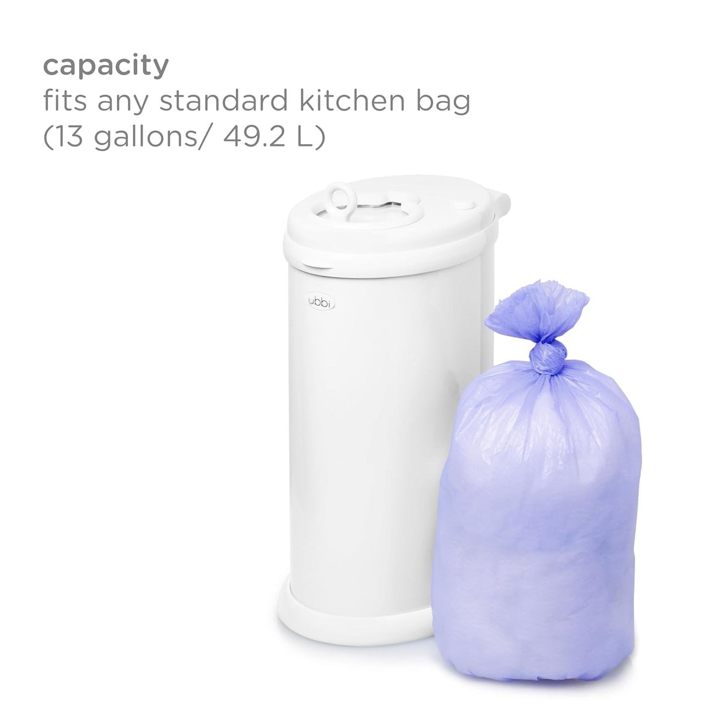 Ubbi Diaper Pail Plastic Bags, Disposable Baby Waste Bags, 3 Pack, 75 Count, 13 - Gallon Bags - 7DAY'S