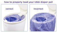 Ubbi Diaper Pail Plastic Bags, Disposable Baby Waste Bags, 3 Pack, 75 Count, 13 - Gallon Bags - 7DAY'S