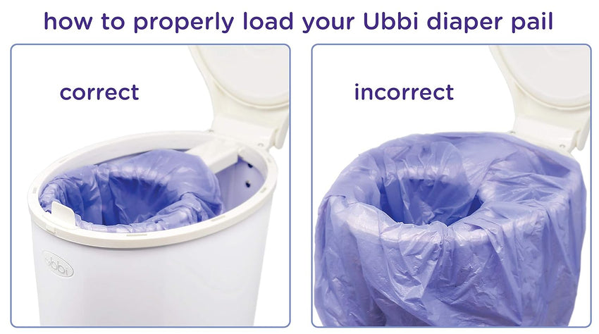 Ubbi Diaper Pail Plastic Bags, Disposable Baby Waste Bags, 3 Pack, 75 Count, 13 - Gallon Bags - 7DAY'S