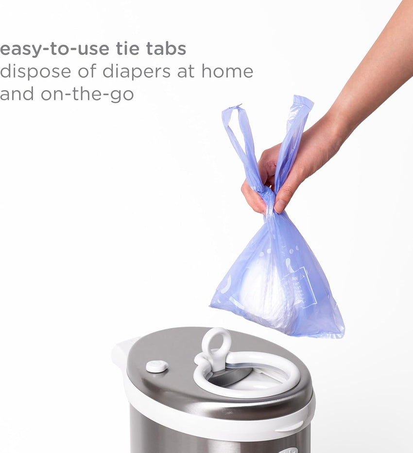 Ubbi Disposable Diaper Sacks, Lavender Scented, Easy - To - Tie Tabs, Diaper Disposal or Pet Waste Bags, 200 Count - 7DAY'S