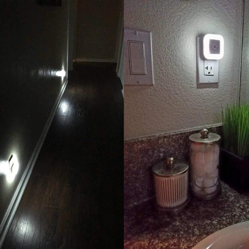 Uigos LED Night Light Lamp with Smart Sensor Dusk to Dawn Sensor, Daylight White, 0.5W Plug - in, 6 - Pack - 7DAY'S