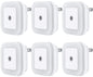 Uigos LED Night Light Lamp with Smart Sensor Dusk to Dawn Sensor, Daylight White, 0.5W Plug - in, 6 - Pack - 7DAY'S