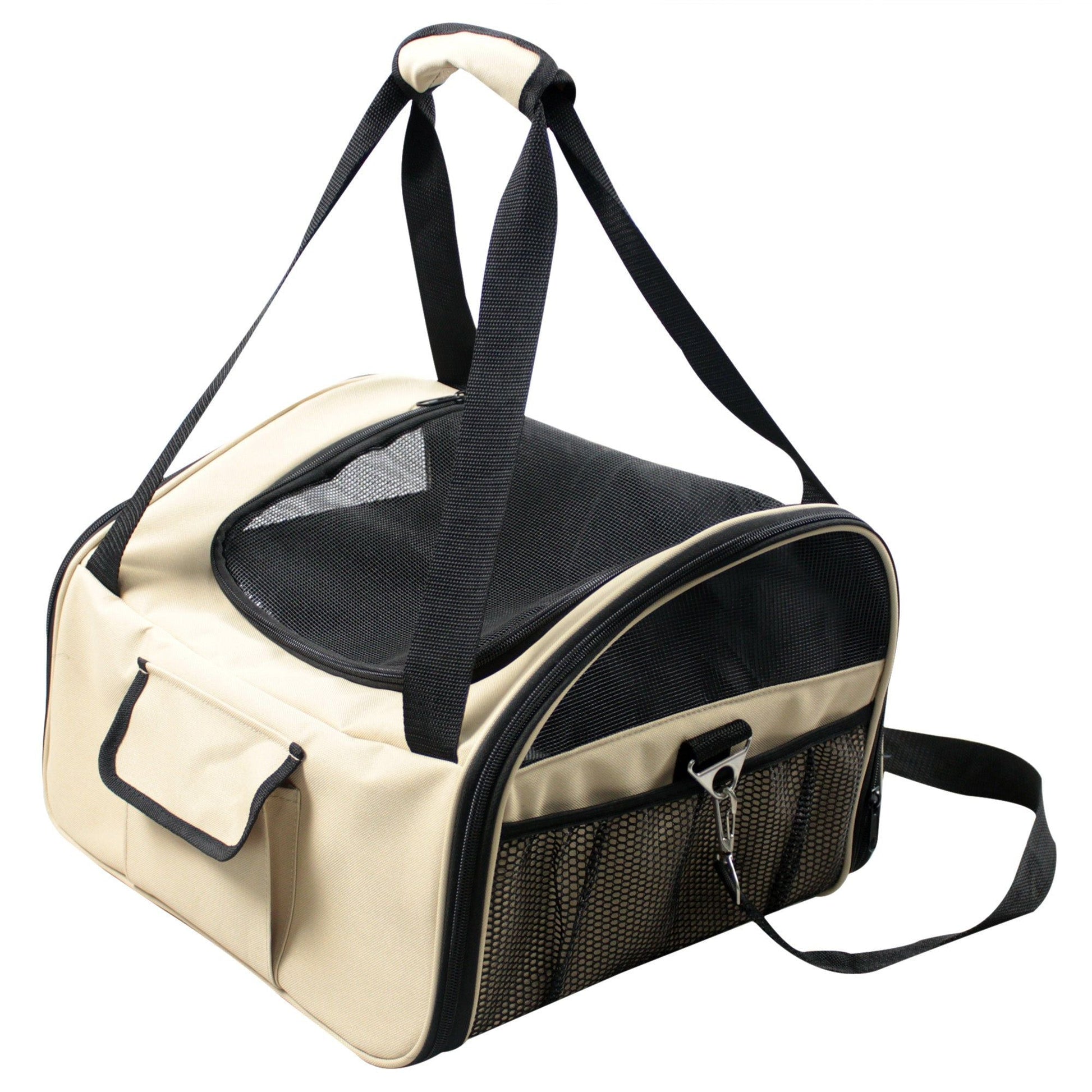 Ultra - Lock' Collapsible Safety Travel Wire Folding Pet Car Seat Carrier - 7DAY'S