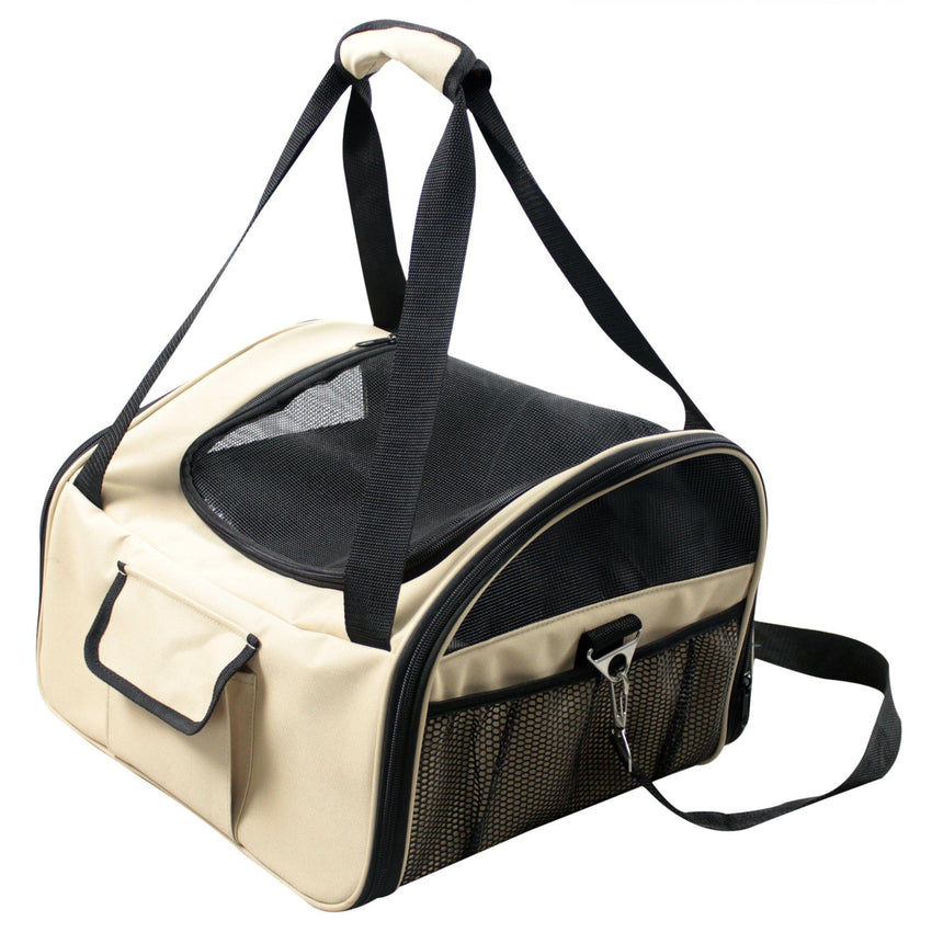 Ultra - Lock' Collapsible Safety Travel Wire Folding Pet Car Seat Carrier - 7DAY'S