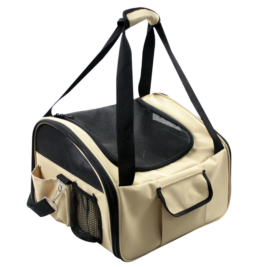 Ultra - Lock' Collapsible Safety Travel Wire Folding Pet Car Seat Carrier - 7DAY'S