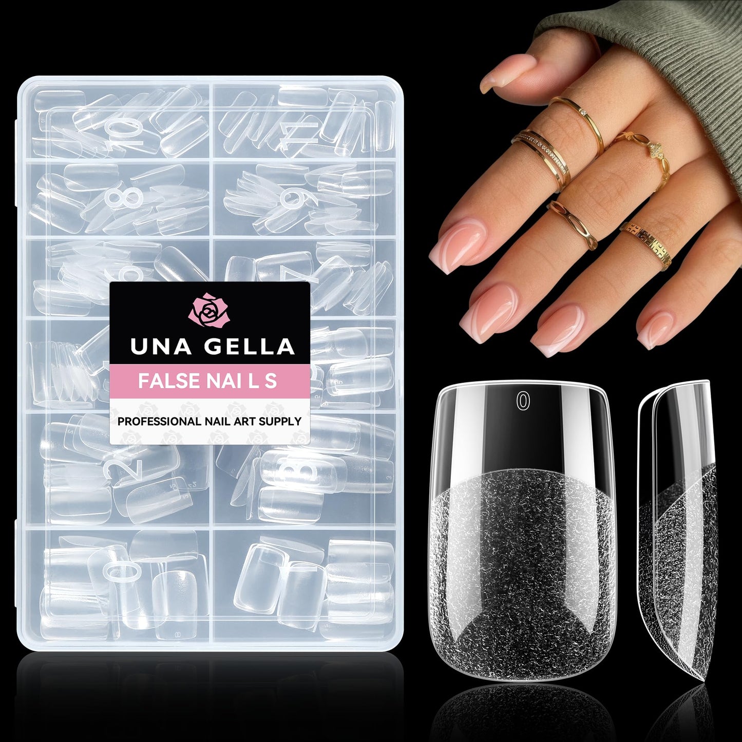 UNA GELLA Solid Nail Glue Gel 15ml Lamp Curing Needed Solid Soak Off U V/LED Lamp Required Super Strong Glue for Fake Acrylic Soft Gel Nail Tips Press On Nails Art Extension - 7DAY'S
