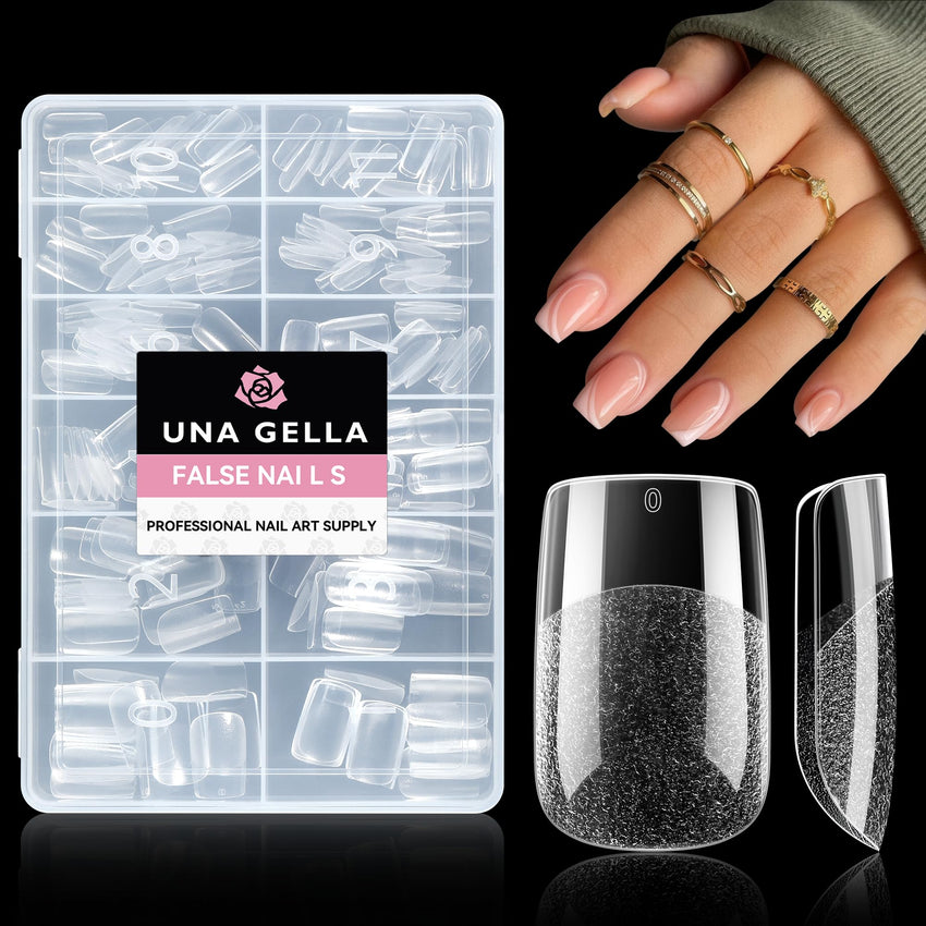 UNA GELLA Solid Nail Glue Gel 15ml Lamp Curing Needed Solid Soak Off U V/LED Lamp Required Super Strong Glue for Fake Acrylic Soft Gel Nail Tips Press On Nails Art Extension - 7DAY'S