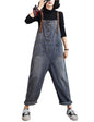 Unilexi Women’s Loose Baggy Adjustable Straps Wide Leg Jean Overalls Bib Pants Casual Cropped Denim Jumpsuit - 7DAY'S