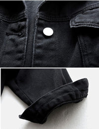 Unilexi Women's Solid Color Denim Jacket Long Sleeve Jean Jacket Casual Coat with Pockets - 7DAY'S