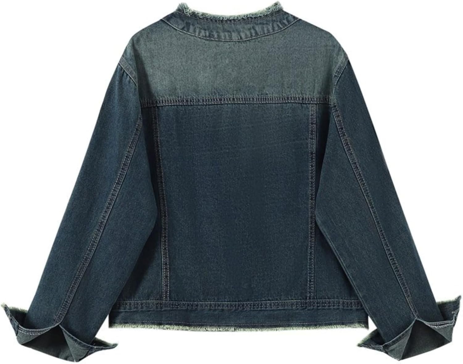 Unilexi Womens Vintage Denim Jacket Distressed Jean Jacket Cute Boyfriend Fall Denim Outfit - 7DAY'S