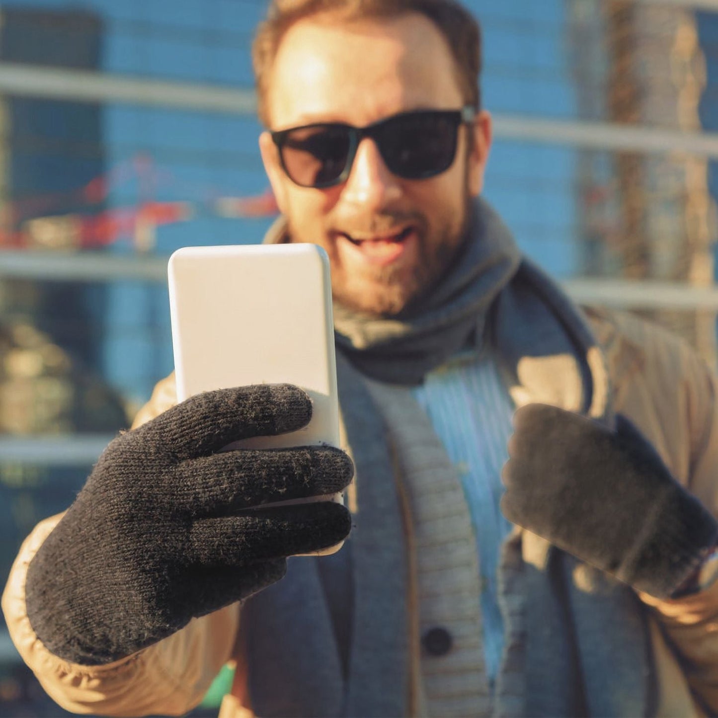 Unisex Touch Screen Gloves Full Finger Winter Warm Knitted Gloves For Warmth Running Cycling Camping Hiking - 7DAY'S