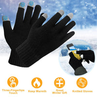 Unisex Touch Screen Gloves Full Finger Winter Warm Knitted Gloves For Warmth Running Cycling Camping Hiking - 7DAY'S