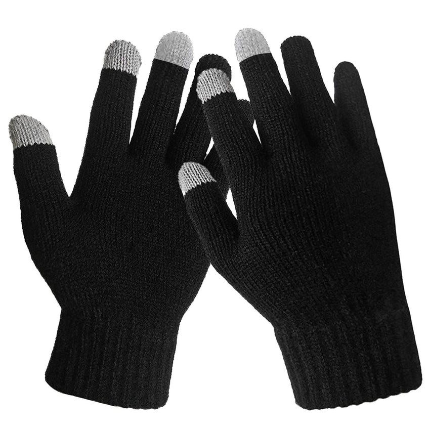 Unisex Touch Screen Gloves Full Finger Winter Warm Knitted Gloves For Warmth Running Cycling Camping Hiking - 7DAY'S