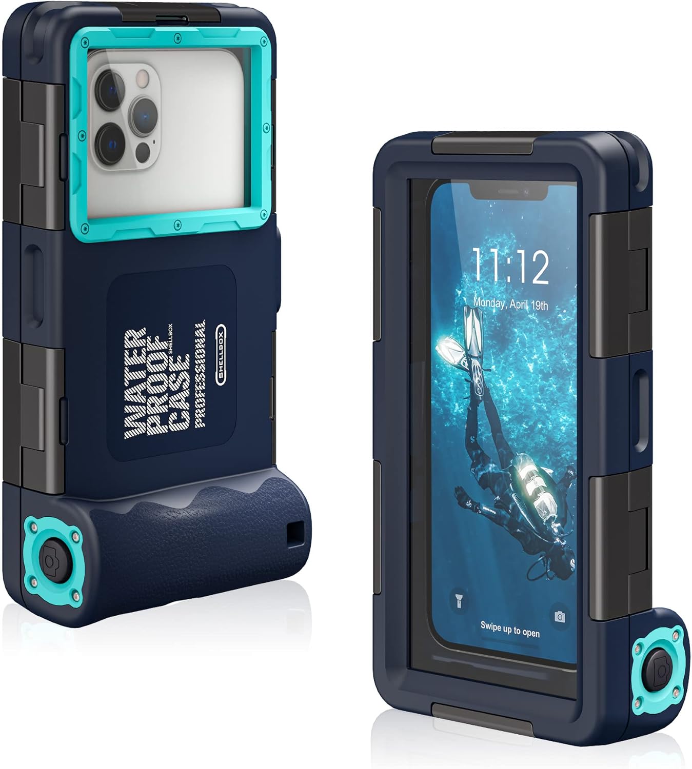 Universal Waterproof Phone Case for Snorkeling, IP68 Professional Diving Underwater Phone Case with Lanyard for iPhone Galaxy (Blue, Universal Waterproof Phone Case) - 7DAY'S
