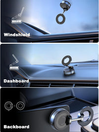 Upgraded 360° Nano Gel Vacuum Magnetic Phone Holder, Car Phone Holder for Magsafe[108+LBS Strongest Suction & 3000gf Strongest Magnetic], Suction Cup Phone Mount for Car/for iPhone 16 Pro Max - 7DAY'S