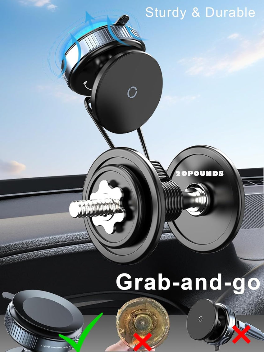 Upgraded 360° Vacuum Magnetic Phone Holder 007 & Upgraded Vacuum Magnetic Suction Phone Mount 009 - 7DAY'S