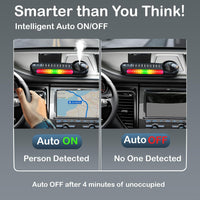 Upgraded 360° Vacuum Magnetic Phone Holder & Solar Smart Car Air Freshener with Auto On/Off, Aluminum Alloy Body,3 Adjustable Concentration Black - 7DAY'S