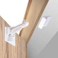 Upgraded Invisible Baby Proofing Cabinet Latch Locks (10 Pack) - No Drilling or Tools Required for Installation, Works with Most Cabinets and Drawers, Works with Countertop Overhangs, Highly Secure - 7DAY'S
