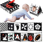 URMYWO Black and White Baby Toys, Tummy Time High Contrast Newborn Toys 0 - 3 Months, Soft Baby Book, Visual Stimulation Montessori Sensory Infant Toys 0 - 6 - 12 Months, Shower Gift for Boys Girls - 7DAY'S