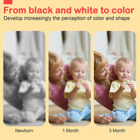 URMYWO Black and White Baby Toys, Tummy Time High Contrast Newborn Toys 0 - 3 Months, Soft Baby Book, Visual Stimulation Montessori Sensory Infant Toys 0 - 6 - 12 Months, Shower Gift for Boys Girls - 7DAY'S