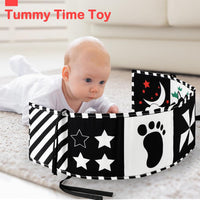 URMYWO Black and White Baby Toys, Tummy Time High Contrast Newborn Toys 0 - 3 Months, Soft Baby Book, Visual Stimulation Montessori Sensory Infant Toys 0 - 6 - 12 Months, Shower Gift for Boys Girls - 7DAY'S