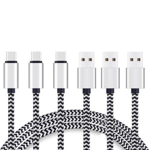 USB Type C Cable 10ft 3Pack Quick Sync Charging USB C 2.0 to USB A Nylon Braided Cord for BSB Qc Wall Car Galaxy S22/S22+/S22 Ultra,Galaxy S21 5G/S21+ 5G/S21 Ultra 5G/S21 FE 5G,Galaxy S20 - 7DAY'S