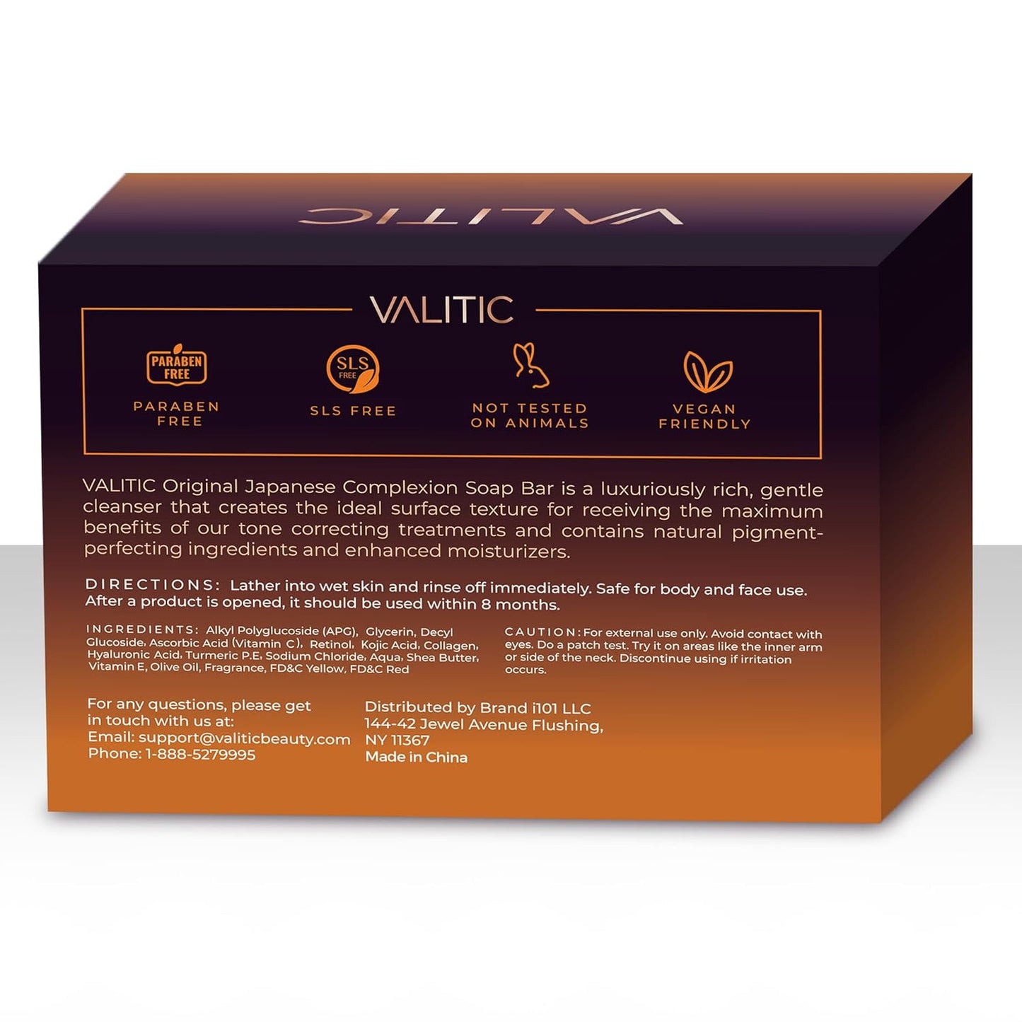 VALITIC Kojic Acid Dark Spot Remover Soap Bars with Vitamin C, Retinol, Collagen, Turmeric - Original Japanese Complex Infused with Hyaluronic Acid, Vitamin E, Shea Butter, Castile Olive Oil (2 Pack) - 7DAY'S