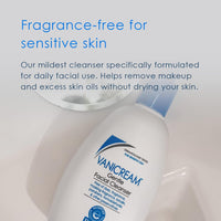 Vanicream Gentle Facial Cleanser with Pump Dispenser - 8 fl oz - Formulated Without Common Irritants for Those with Sensitive Skin - 7DAY'S