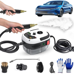 Versora Pro Car Steam Cleaner 2500w High - Temp Portable Machine, Shaker Plus Steam Cleaner, 2500w Handheld High - Temperature Pressurized SteamCleaner, With Gloves, For Home, Auto Detailing (Red) - 7DAY'S