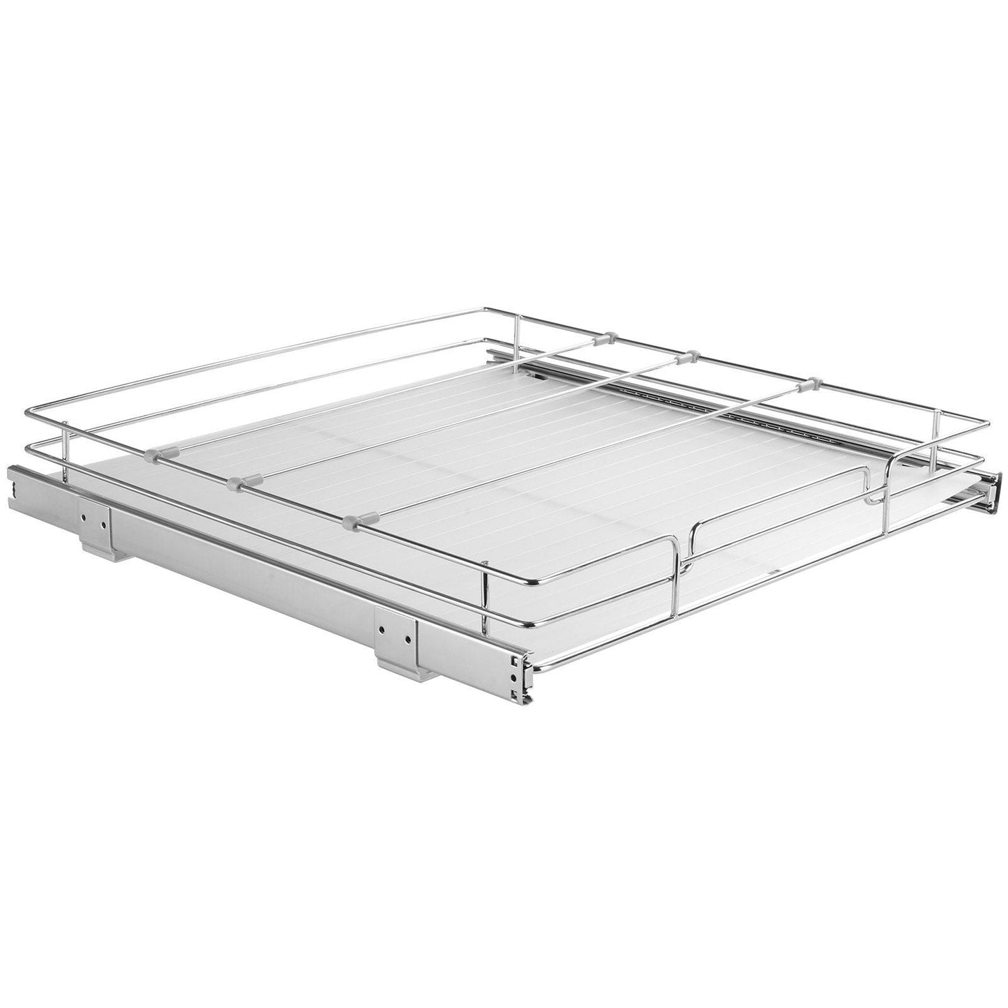 VEVOR 20"W x 21"D Pull Out Cabinet Organizer, Heavy Duty Slide Out Pantry Shelves, Chrome - Plated Steel Roll Out Drawers, Sliding Drawer Storage for Home, Inside Kitchen Cabinet, Bathroom, Under Sink - 7DAY'S