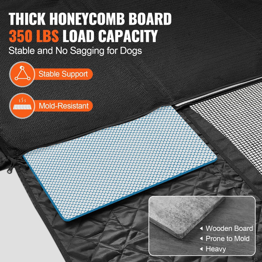 VEVOR 52 x 24.8 in Dog Car Seat Cover for Back Seat Waterproof 600D for Cars - 7DAY'S