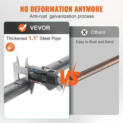 VEVOR Cargo Bar, Truck Bed Bar Adjustable from 40" to 73", Heavy - duty Steel Cargo Stabilizer Bar with 220 lbs Capacity, Truck Load Bar Stop Sliding for Pickup Truck Bed, SUV, Minitruck - 7DAY'S