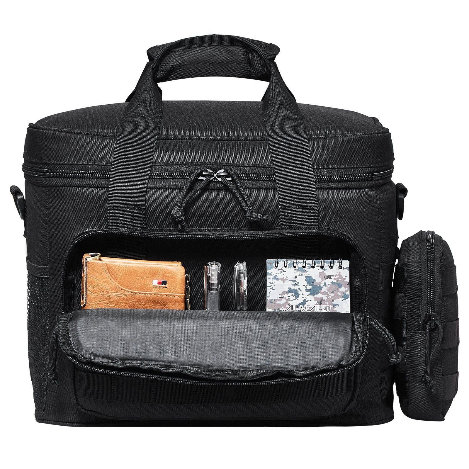VEVOR Cooler Bag, 20L Insulated Lunch Bag with Molle Design and Multi - Pocket, 600D Cooler Lunch Box with Removable Storage Bags, Soft Cooler for Office, Picnic, Hiking, Beach or Beverage, Black - 7DAY'S