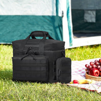 VEVOR Cooler Bag, 20L Insulated Lunch Bag with Molle Design and Multi - Pocket, 600D Cooler Lunch Box with Removable Storage Bags, Soft Cooler for Office, Picnic, Hiking, Beach or Beverage, Black - 7DAY'S