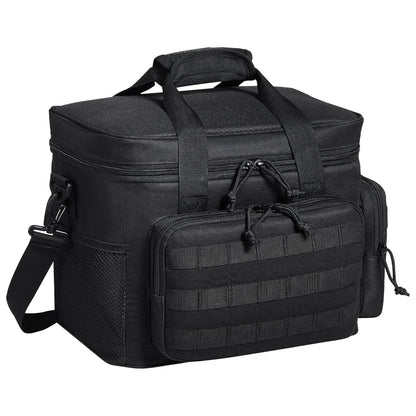 VEVOR Cooler Bag, 20L Insulated Lunch Bag with Molle Design and Multi - Pocket, 600D Cooler Lunch Box with Removable Storage Bags, Soft Cooler for Office, Picnic, Hiking, Beach or Beverage, Black - 7DAY'S
