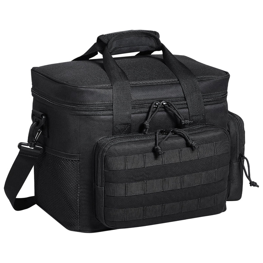 VEVOR Cooler Bag, 20L Insulated Lunch Bag with Molle Design and Multi - Pocket, 600D Cooler Lunch Box with Removable Storage Bags, Soft Cooler for Office, Picnic, Hiking, Beach or Beverage, Black - 7DAY'S